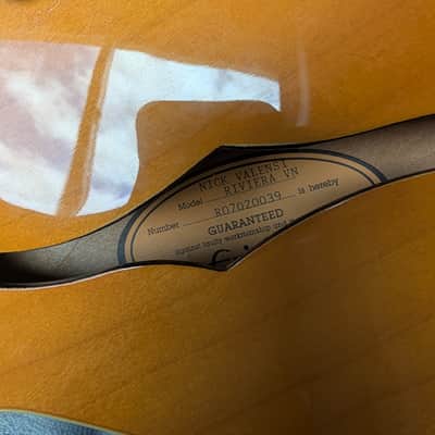 Epiphone Nick Valensi Signature Riviera P-94 2007, Peerless Factory - Antique Natural image 10