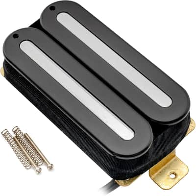 Super Power Dual Blade Hot Rail Ceramic Humbucker Pickup Bridge Pickup 16K for Strat Tele Style Electric Guitar, Black image 1
