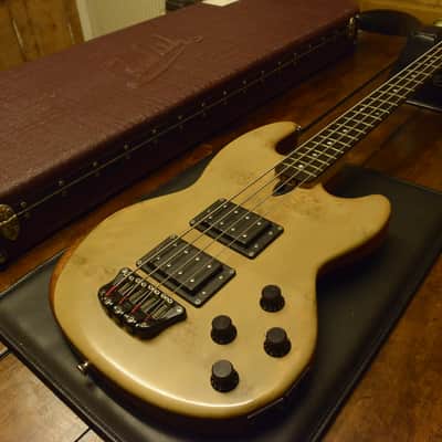 RARE 1985 Vintage Wal Mk1 MkI Custom UK British Bass Natural Canadian Maple Burl, Brazilian Mahogany image 2