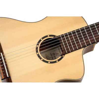 Ortega RCE133-7 Pro Solid Spruce Top Nato Neck Nylon 7-String Classical Acoustic-Electric Guitar w/Gig Bag image 11