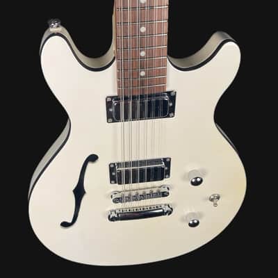 Daisy Rock Retro-H 12ST Electric Guitar in White Pearl image 2