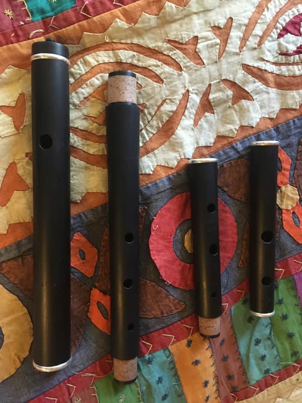 Patrick Olwell Bflat keyless Irish Flute Blackwood with Sterling Silver Rings 2023 image 1
