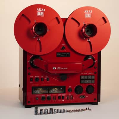 Akai GX-646 Reel-to-Reel Tape Deck Red Serviced w/ Hubs Reel - 1 Year Warranty image 1