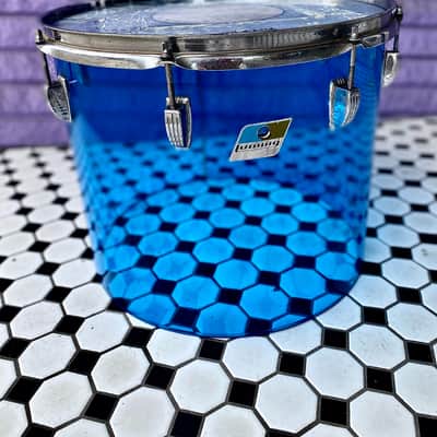 Ludwig 12x15" Blue Vistalite Tom 1970s - Acrylic image 1