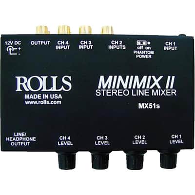 Rolls Mini-Mix 2 Four-Channel Mixer with Individual Volume Controls and Headphone/Line Output image 5
