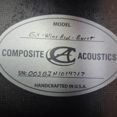 Composite Acoustics GX - Wine Red Burst With OHSC image 14