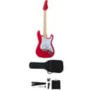 Kramer Focus Electric Guitar Player Beginner Starter Pack with Amp, Red