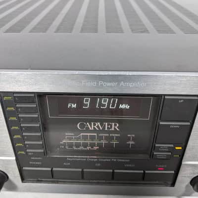 Carver 6250 Magnetic Field Power Amplifier Stereo Receiver - 125 Watts per Channel - 1988 Black image 7