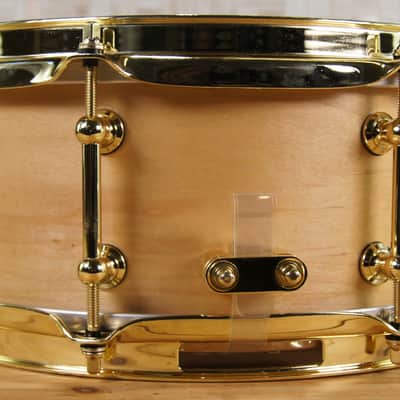 Click Custom 6ply Maple/Mahogany 5.5x12 Snare Drum Natural Satin Oil image 5