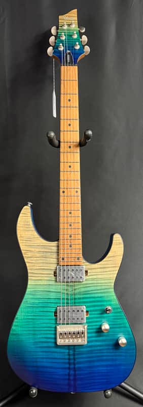 Schecter C-1 Standard Plus Electric Guitar Blue Fade Finish image 1