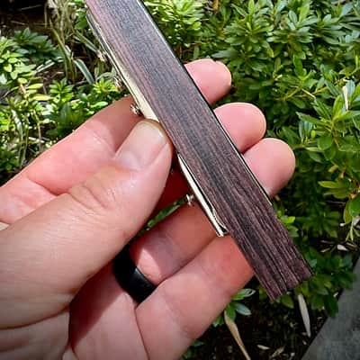 Waterslide Rubber Bridge For Flat Top Guitars & Basses w/Wooden Base Included image 3