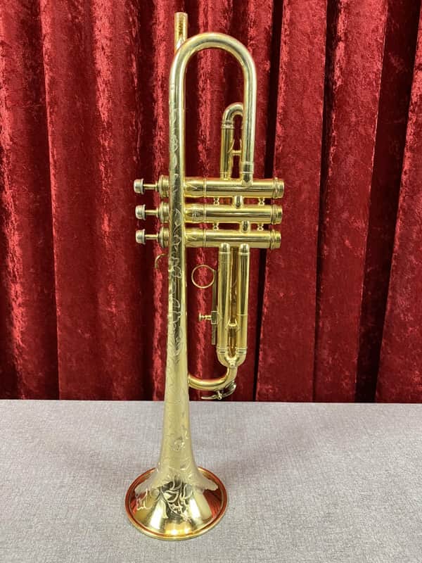 Frank Holton Gustav Heim Custom Trumpet w/Floral Bell (1927) image 1