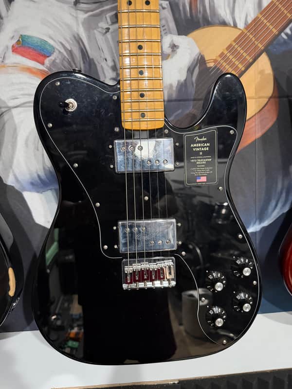 Fender American Vintage II 1975 Telecaster Deluxe Black 2025 - Black image 1