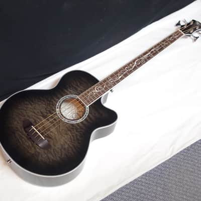 MICHAEL KELLY Dragonfly 4-string acoustic BASS guitar NEW w/ Case - Smokeburst - B-stock image 2