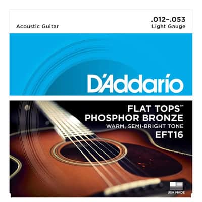 D'Addario EFT16 Flat Tops Light - 12-53 image 1