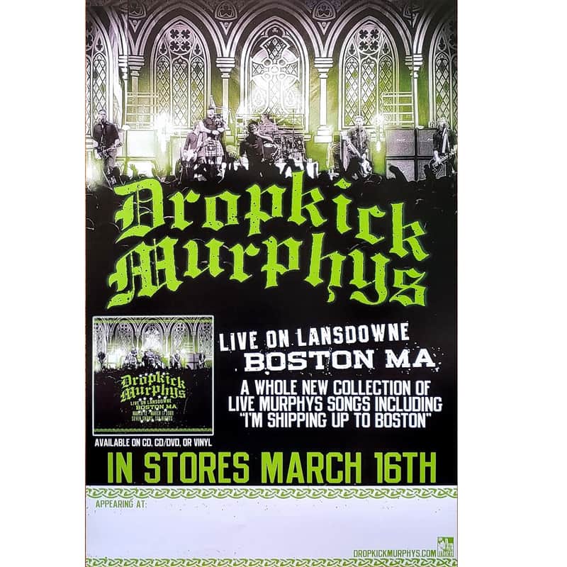 DROPKICK MURPHYS Live On Lansdowne: Boston, MA Ltd Ed New RARE Tour Poster Display! Punk Rock Ska image 1