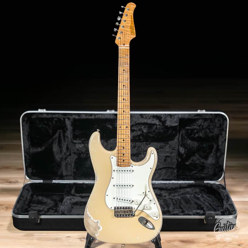 Xotic XSC-1 Swamp Ash S-Style w/ Roasted Flame Maple Neck – Desert Sand image 1