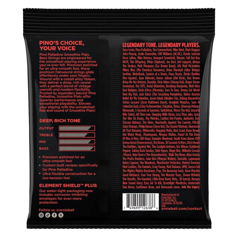 Ernie Ball - 2749 Pino Palladino Smoothie Flats Medium 43-108 image 1