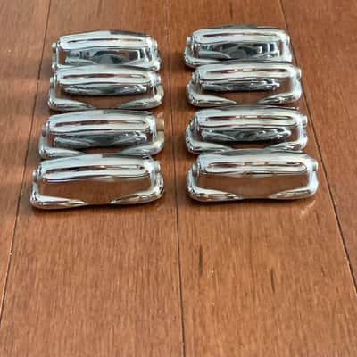 VINTAGE SLINGERLAND Snare Drum Lugs - 60’s Chrome - Set of 8 with Screws - GOOD CONDITION image 4