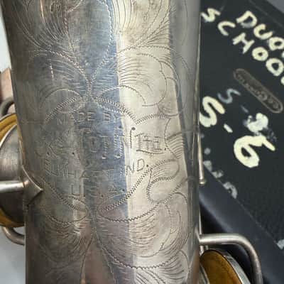 Vintage Pre War Conn New Wonder Alto Saxophone Silver with Gold Wash Bell 1922-23 image 24