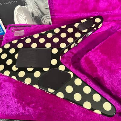 1998 Jackson USA Custom Shop Randy Rhoads - Limited Edition Flying V - Black with White Polka Dots - 150/150 image 14