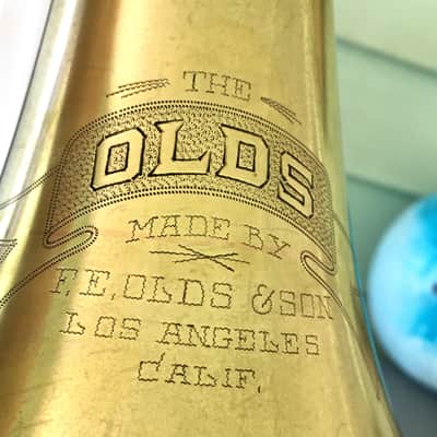 SUMMER DEAL F E OLDS LOS ANGELES .554 / .565 DUAL BASS TROMBONE 10INCH BELL SINGLE ROTAR 1948 EXCELLANT SHAPE ORG. CASE WITH MPC image 11