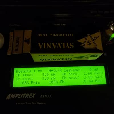 Sylvania 6SN7GTA tNOS AT1000 TESTED Vacuum Tube T8 Chrome top angled T plate 6SN7GTB dual triode 1954-1959 image 2