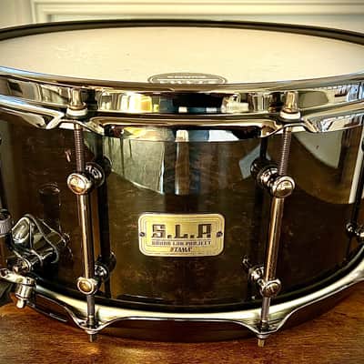 TAMA LMB1465MMB 14x6.5” S.L.P. Power Maple Snare Drum in Midnight Mapa Burl Finish image 1