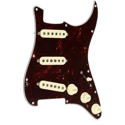 Fender Pre-Wired Strat® Pickguard, Custom Shop Fat 50's SSS, Tortoise Shell - 0992340500 Bundle w/ 12-Pack Guitar Pick and Liquid Audio Polishing Cloth image 5