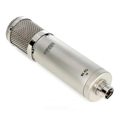 Warm Audio WA-47jr FET Large-Diaphragm Condenser Microphone (Nickel) Bundle with Pig Hog PHM10 10ft Microphone Cable, Shock Mount, Mic Leather Bag and Instrument Polishing Cloth image 2
