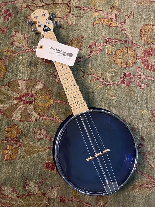 Gold Tone Banjo Uke Blue Acrylic Blue image 1