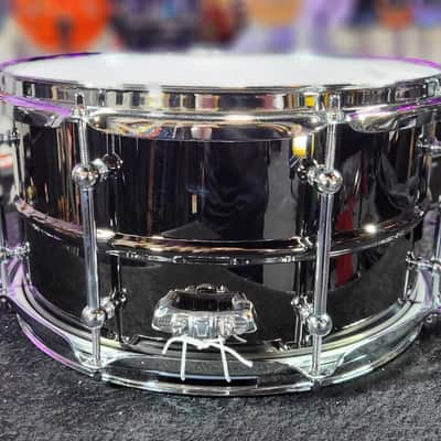 Ludwig Universal Black Brass Snare Drum 7in. x 13in. Chrome Hardware Auth Dealer Free Shipping! image 3