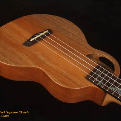 Handcrafted Soprano Ukulele, Solid Taiwania Archback, Turtle Inlay, Soft-bag, Bruce Wei UKB13-2002 imagen 3
