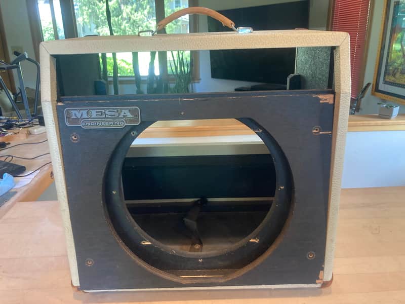 Mesa Boogie 1x12 empty combo amp cabinet 1990 - Blonde tolex image 1
