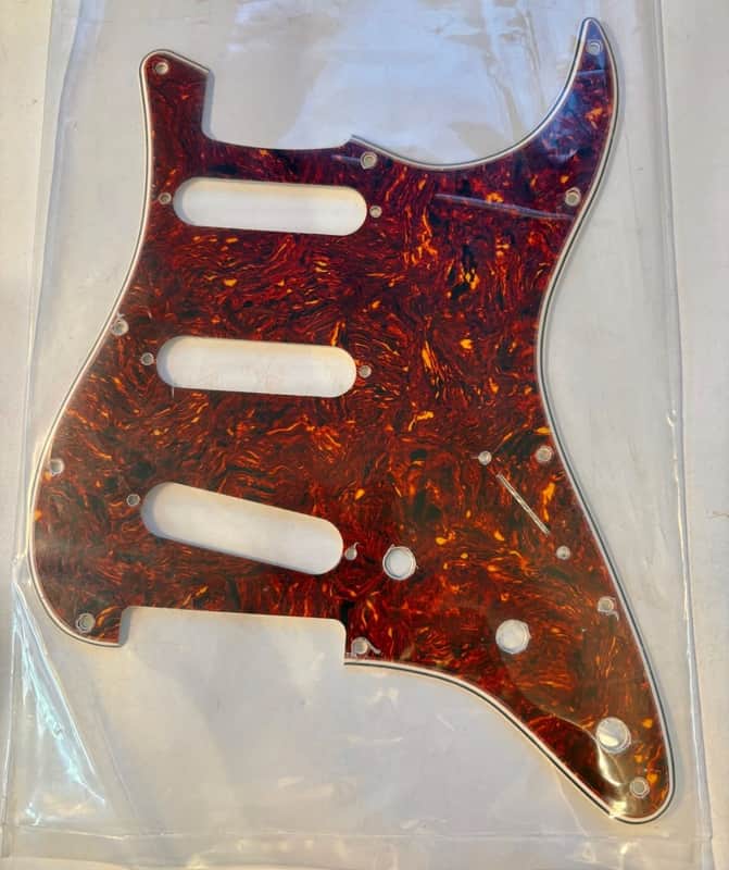 Celluloid Red Tortoise Vintage style Stratocaster Pickguard image 1