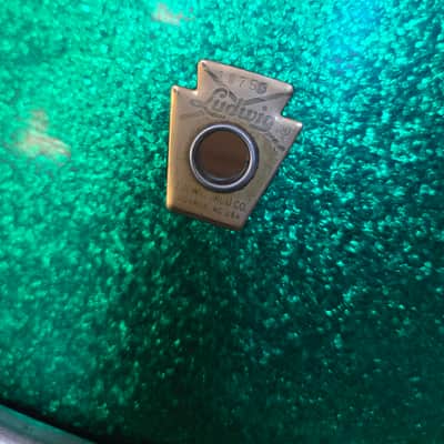Ludwig LB844 Classic Maple 14x24" Bass Drum 2005 - Present - Green Sparkle image 7