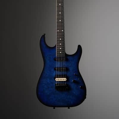 Schecter USA Custom Shop Sunset Custom II Electric Guitar - Ocean Blue Burst Burl, w/ OHSC image 2