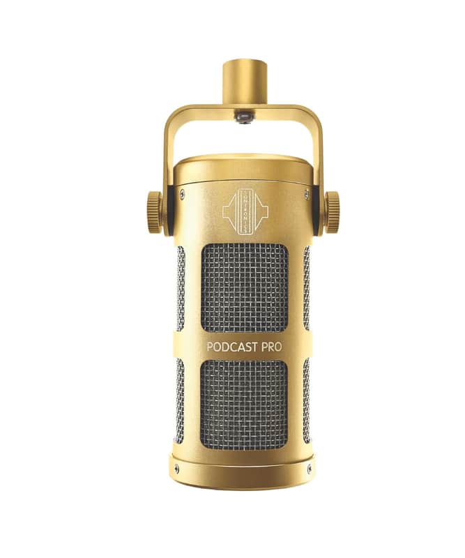 Sontronics Podcast Professional Dynamic Mic for Podcast, Broadcast, Streaming, Gaming & VC - XLR Connection, No Phantom Power Required - Lifetime Microphone Warranty - Designed & Built in UK (Gold) image 1