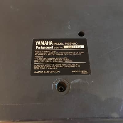 Yamaha Portasound PSS-680 MusicStation Vintage FM Synthesizer Portable Keyboard w/ Power Supply image 10