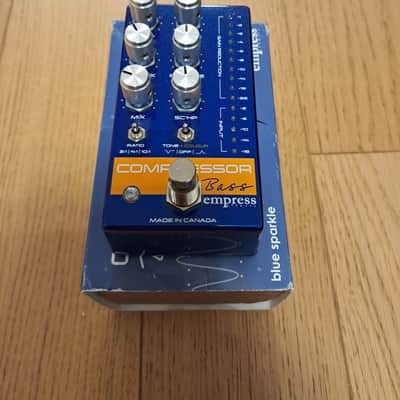 Empress compressor bass pedal Blue sparkle Early 2020s image 3