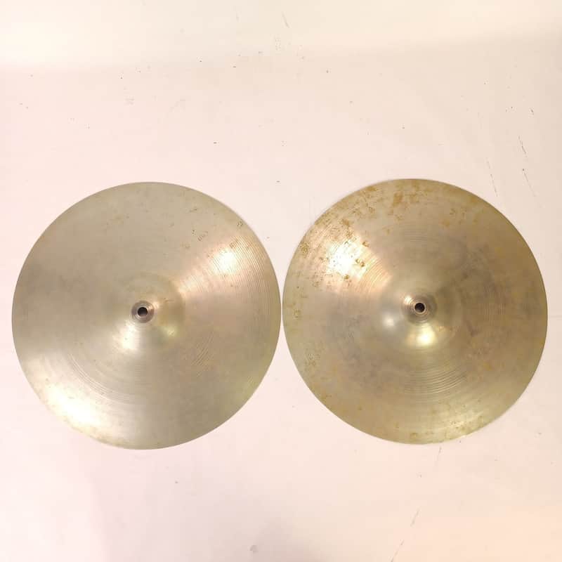 Zyn 14" 872/886g Thin Hi-Hat Cymbals NS12 Vintage 60s Premier Made In England UK image 1