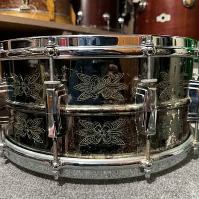 Ludwig Engraved Black Beauty Snare Drum 1976-1983 image 6