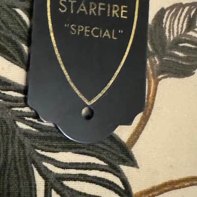 DeArmond By Guild Starfire Special truss rod cover 1998-2004 - Black and gold image 2