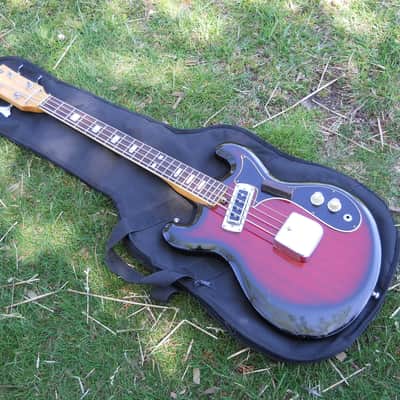 Vintage 60s Kimberly Bass Guitar, Japan, Ventures, Open Book Headstock, 25" Scale image 1