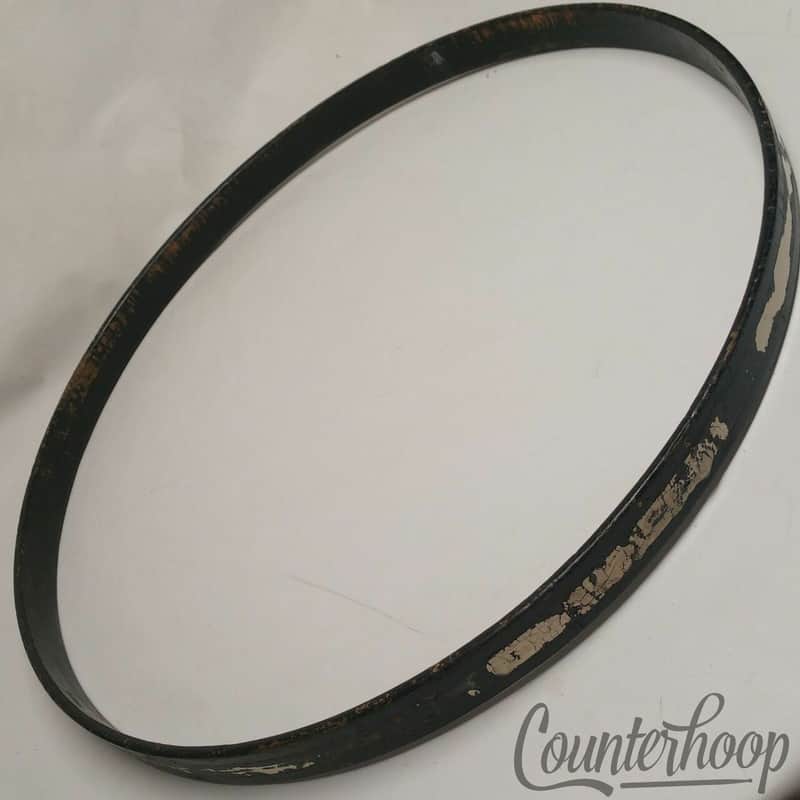Ludwig&Ludwig 25 1/2"Bass Drum Hoop/Rim Vintage 20s 1Ply Maple Gold Sparkle/Blue image 1
