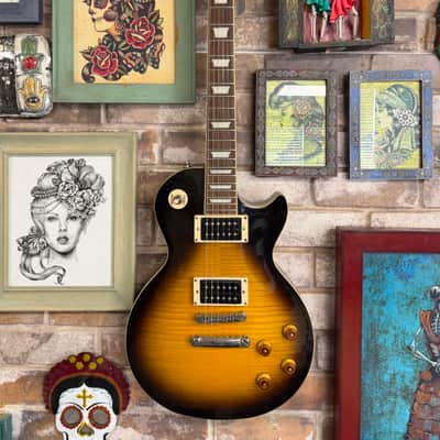 epiphone slash tobacco Epiphone Slash Signature Les Paul Standard Plus Top 2007 Dark Tobacco Burst