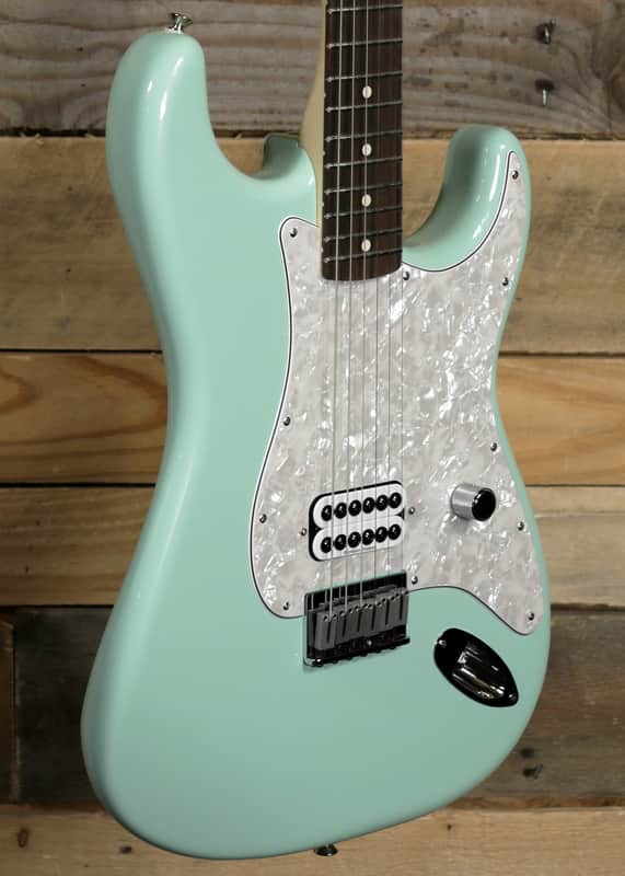 Fender Tom Delonge Stratocaster Electric Guitar Surf Green w/ Gigbag image 1