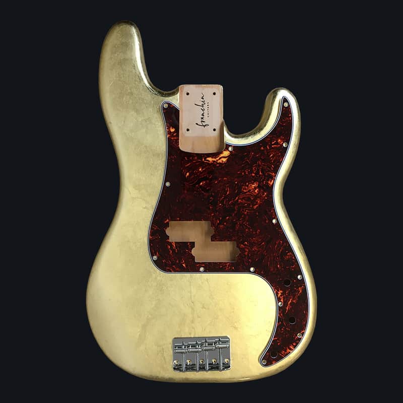 Made to Order - FRANCHIN Jupiter bass body Glossy METALLIC LEAF (Gold/Silver/Copper) Basswood Poplar Precision-Bass Style Made in Italy image 1