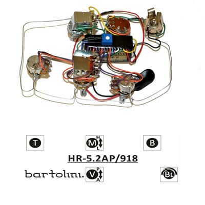 Bartolini HR-5.2AP Pre-Wired 3 Band EQ Active/Passive Vol, blend, treble, bass, push/pull mid image 12