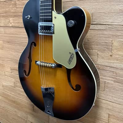 Gretsch 6124 Single Anniversary Hollow Body Guitar 1961 - Shaded Golden Sunburst w/non orig hard case image 6